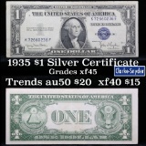 1935D $1 Blue Seal Silver Certificate Grades xf+