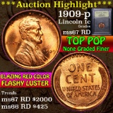 ***Auction Highlight*** 1909-p Lincoln Cent 1c Graded GEM++ Unc RD by USCG (fc)