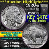 ***Auction Highlight*** 1920-s Buffalo Nickel 5c Graded GEM Unc by USCG (fc)