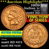 ***Auction Highlight*** 1909 Indian Cent 1c Grades GEM Unc RD (fc)