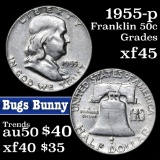 1955-p Bugs Bunny Franklin Half Dollar 50c Grades xf+