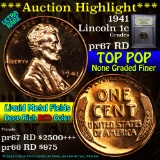 ***Auction Highlight*** 1941 Lincoln Cent 1c Graded Gem ++ Proof Red by USCG (fc)