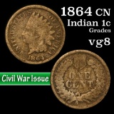 1864 cn Indian Cent 1c Grades vg, very good