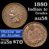 1880 Indian Cent 1c Grades Choice AU/BU Slider