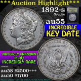 ***Auction Highlight*** 1892-s Morgan Dollar $1 Graded Choice AU by USCG (fc)