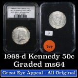 1968 Kennedy Half Dollar 50c Graded BU By Littelton