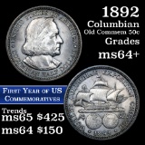 1892 Columbian Old Commem Half Dollar 50c Grades Choice+ Unc