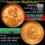 ***Auction Highlight*** 1925-d Lincoln Cent 1c Graded Choice+ Unc RD by USCG (fc)