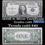 1935E $1 Blue Seal Silver Certificate Grades Select CU