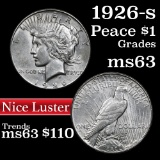 1926-s Peace Dollar $1 Grades Select Unc