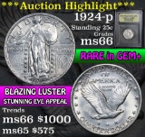 ***Auction Highlight*** 1924-p Standing Liberty Quarter 25c Graded GEM+ Unc by USCG (fc)