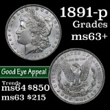 1891-p Morgan Dollar $1 Grades Select+ Unc