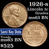 1926-s Lincoln Cent 1c Grades Select Unc BN