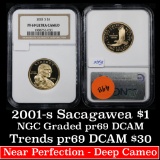 NGC 2001-s Sacagewea Dollar $1 Graded pr69 dcam by NGC