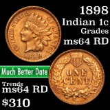 1898 Indian Cent 1c Grades Choice Unc RD