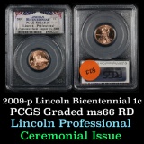 PCGS 2009-p Lincoln Cent 1c Graded ms66 rd by PCGS