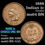 1888 Indian Cent 1c Grades Choice Unc BN