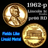 1962-p Lincoln Cent 1c Grades Gem ++ Proof Red