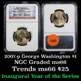 NGC 2007-P GEORGE WASHINGTON Presidential Dollar $1 Graded ms60 by NGC