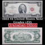 1963 $2 Red seal United States note Grades vf++