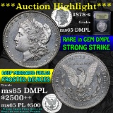 ***Auction Highlight*** 1878-s Morgan Dollar $1 Graded GEM Unc DMPL by USCG (fc)