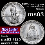 1925 Lexington Old Commem Half Dollar 50c Grades Select Unc