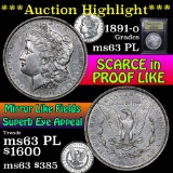 ***Auction Highlight*** 1891-o Morgan Dollar $1 Graded Select Unc PL by USCG (fc)