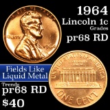 1964 Lincoln Cent 1c Grades Gem ++ Proof Red