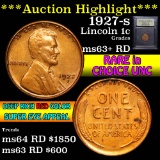 ***Auction Highlight*** 1927-s Lincoln Cent 1c Graded Select+ Unc RD by USCG (fc)