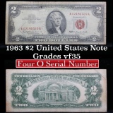 1963 $2 Red seal United States note Grades vf++