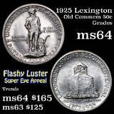 1925 Lexington Old Commem Half Dollar 50c Grades Choice Unc