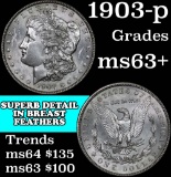 1903-p Morgan Dollar $1 Grades Select+ Unc