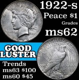 1922-s Peace Dollar $1 Grades Select Unc