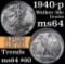 1940-p Walking Liberty Half Dollar 50c Grades Choice Unc