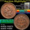 ***Auction Highlight*** 1854 Braided Hair Large Cent 1c Graded Choice+ Unc BN by USCG (fc)