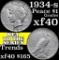 1934-s Peace Dollar $1 Grades xf