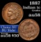 1887 Indian Cent 1c Grades Choice AU/BU Slider
