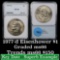 1977-d Eisenhower Dollar $1 Graded Gem+ Unc By NNC