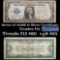 1928B $1 Blue Seal Silver Certificate Sigs Woods/Mills Grades f, fine