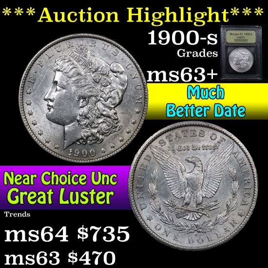 ***Auction Highlight*** 1900-s Morgan Dollar $1 Graded Select+ Unc by USCG (fc)