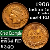 1906 Indian Cent 1c Grades Choice Unc RD