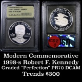 1998-s Robert F. Kennedy Proof Commemorative Silver Dollar graded PR70 DCAM