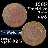 1865 Two Cent Piece 2c Grades vg, very good