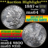 ***Auction Highlight*** 1887-s Morgan Dollar $1 Graded Choice Unc By USCG (fc)