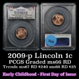 PCGS 2009-p Early Childhood Lincoln Cent 1c Graded ms66 RD By PCGS