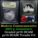 2007-p Jamestown Proof Commemorative silver Dollar Graded PR70 DCAM