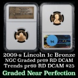 NGC 2009-s Bronze Proof Presidency Lincoln Cent 1c Graded PR69 RD DCAM By NGC