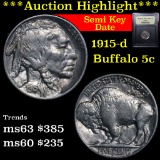 ***Auction Highlight*** 1915-d Buffalo Nickel 5c Graded Select Unc by USCG (fc)