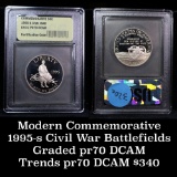 1995-s Civil War Battlefields Proof Commem 50c Graded Perfect Gem+++ Proof DCAM