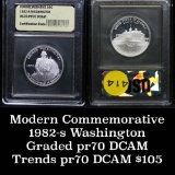 1982-s George Washington Silver Proof Commemorative 50c Graded PR70 DCAM